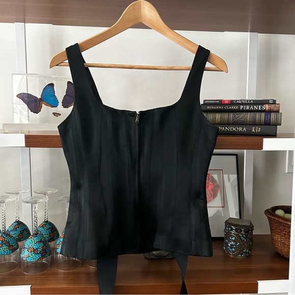 kulson Italian Black Ribbed Bustier Corset Top - Picture 3 of 6
